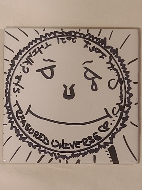 Smile sun tile drawing