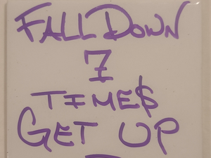 Fall Down 7 Get Up 8 Motivational Drawing.