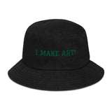 I MAKE ART! Denim bucket hat