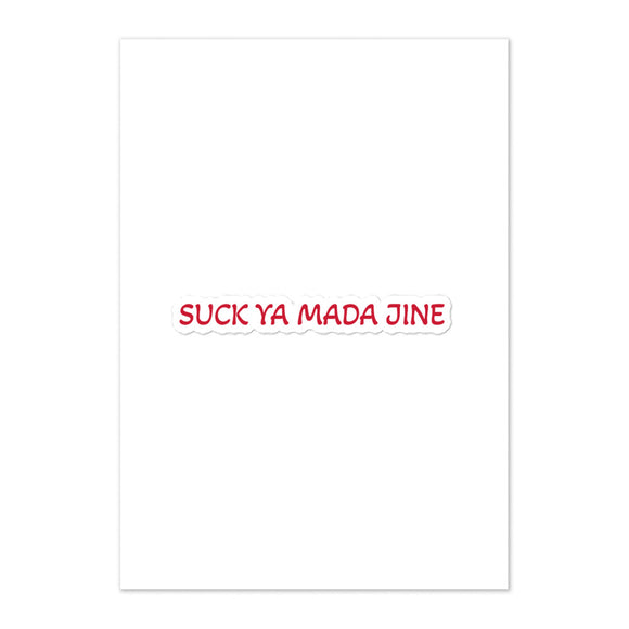 Suck ya Mada jine Sticker sheet