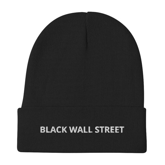 BLACK WALL STREET Embroidered Beanie