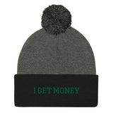 Pom-Pom "I GET MONEY" Beanie