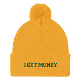 Pom-Pom "I GET MONEY" Beanie