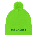 Pom-Pom "I GET MONEY" Beanie