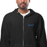 G.O.A.T Unisex fleece zip up hoodie